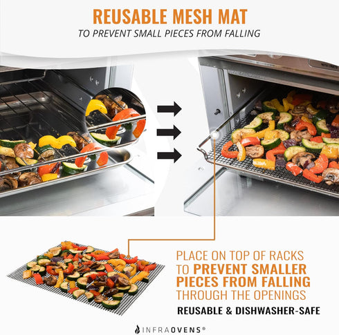 Reusable Liners for Toaster Oven Air Fryer 9 x 11, Non-Stick Mats Compatible with Breville, Cuisinart, More