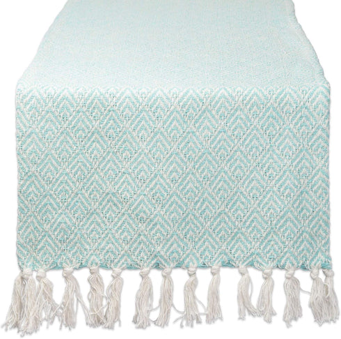 DII Aqua Braided Farmhouse Table Runner, 15 x 72 inches, 1-Piece