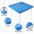24x24 Inch Square Fitted Stretch Small Table Covers Elastic Card Tablecloth Blue for Side Accent Table End Table Cover