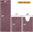 Upgrade 3 Pieces Extra Large Mauve Bathroom Rug Set, Ultra Soft Thick Absorbent Non Slip Chenille Bath Mats