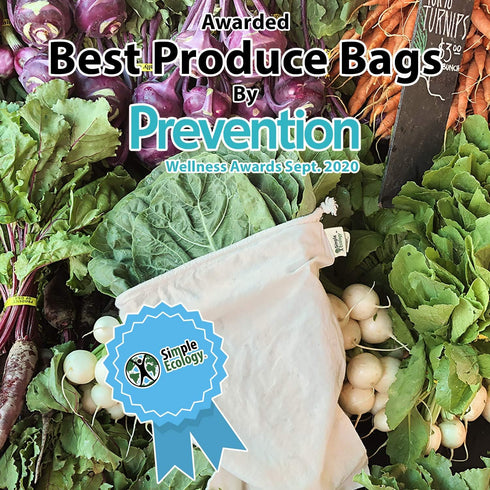 Reusable Grocery Produce Shopping and Storage Bags, Organic Cotton Muslin, XLarge 3 pack by Simple Ecology