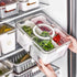 shopwithgreen Fruit Storage Containers with Lid and Handle, 4 Removable Colanders for Fridge, Portable Food Box