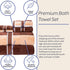 6 Set 525 100% 2 2 2 Set Lavish Home Piece Bathroom Towels - GSM Cotton Bathroom Accessories - Bath Sheets, Hand Cloths