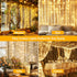 300 9.8 9.8FT 8 LED Fairy Curtain Lights, x Warm White USB Plug in Modes Hanging Lights with Remote for Christmas