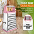 Spring Chef Professional XL Parmesan Cheese Grater with Handle, 4 Sided Box Grater for Kitchen (Pink Lemonade)