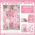 Leinuosen 8 Sets Sets Pcs Pink Rose Kitchen Towels and Dishcloths Oven Mitts and Pot Holders Absorbent Kitchen Gloves