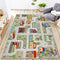Kids Carpet Playmat Rug 5'2''x3'3'', Kids Rugs for Bedroom, Non-Slip Town City