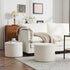 Bezseller Soft Boucle Pouf Ottoman, Comfortable Foot Rest, Full Foam Filling Footstool for Living Room, Bedroom