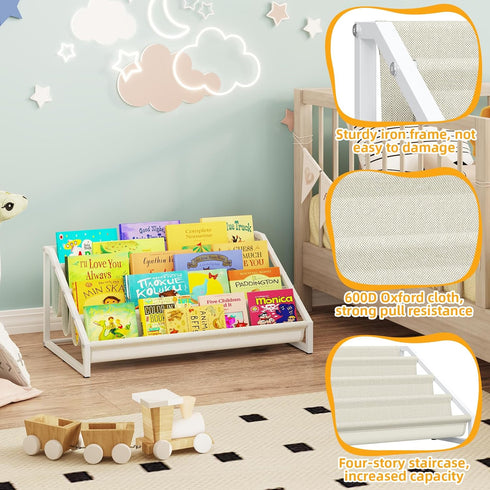 Aokitsink Nursery,4 Toddler Bookshelf,Montessori Bookshelf,Bookshelves for Toddlers and Tier Baby Bookshelves for Kids