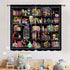 TKUYO 42"x45" Inch Witchy Curtains, Fantasy Magical Vintage Bookshelf Mysterious Bookcase Gothic Skull Spooky Gothe