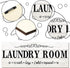 Laundry Room Decor Sign, Wooden Rustic Farmhouse Family Wall Sign, Wash Dry Fold Repeat, 16 x 6 Inches, White