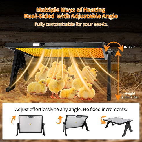 180W 2 ZEMIRO CHARGE Radiant Chicken Coop Heater Energy-Efficient Winter Heating, Safer Alternative to Brooder