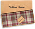 60 Inches 100% 14 60 Inch Solino Home Table Runner - Pure Linen Rustic Multicolor Tartan Plaid Short Table Runner x