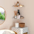 7x7 Inch Set 2, Sezanrpt Corner Shelf Wall Mount of Acrylic Corner Floating Shelves, Clear Corner Wall Organizer Shelf