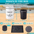 AOSION Kitchen Compost Bin Counter,1.0 Gallon Indoor Compost Bin with Lid,Compost Bucket Countertop Composter Container with 3pcs Charcoal Filters,Non-Slip Mat,Drainage Mat,White by AOSION