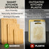 Set 3 Set of Bamboo Cutting Boards for Kitchen - Thick & Durable Wood Cutting Boards with Deep Juice Grooves & Build