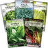 Sow Right Seeds - Power Greens Seed Collection for Planting - Spinach,