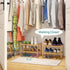 2-Tier Closet 17.2IN viewcare Small Shoe Rack, Shoe Rack for Entryway, Bamboo Wood Shoe Shelf for & Hallway, Long |
