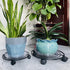 lucpur 3 Packs 13.5" Metal Plant Caddy with Wheels Large Rolling Plant Stands Indoor Wheeled Plant Dolly Heavy-duty