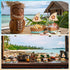 Jingmore 24 Set Pcs Theme Party Decorations Disposable Paper Food Serving Tray Boats Tray with Bamboo Sticks