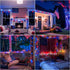 99ft 300LED 16 4th LAMPHOME Red White and Blue Patriotic String Lights, Modes Red White Blue LED Lights Plug