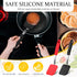 Silicone Cookie Spatula Turner 2 Pack, Mini Brownie Spatula, Flexible Kitchen Small Silicone for Nonstick Cookware,