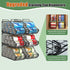 Sonyabecca 4-Pack Stackable Canned Food Organizer with Handles for Kitchen, Soda Can Organizer for Pantry Shelves, Wire