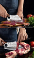 Japan Knives Viking Knife Meat Cleaver, Hand Forged Chef Butcher Full Tang Boning Knife for Outdoor Cooking