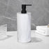 Resin White Marbled Body Wash Engraved Bottle Refillable Pump Dispenser, Durable Waterproof Construction for Bath