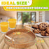 8.7-Inch Rattan Tray Round Woven Serving Basket with Handles Holidays Romantic Decorative Tray for Coffee Table, Bread