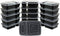 SimpleHouseware 16 Pack - 2 Compartment Food Grade Meal Prep Storage Container Boxes (28 ounces)