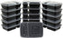 SimpleHouseware 16 Pack - 2 Compartment Food Grade Meal Prep Storage Container Boxes (28 ounces)