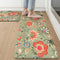 LEEVAN Anti Fatigue Mats for Kitchen Floor 2 Piece,Cushioned Memory Foam Green