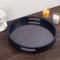 LINKOVE 12" Decorative Tray, Round Wood Tray for Home Decor, Small Wooden Serving