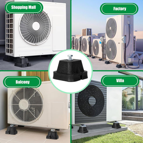 Forestchill Rubber Anti Vibration Mount Bracket, 4 Pack for Mini Split Air Conditioner, Noise & Shock Absorbing