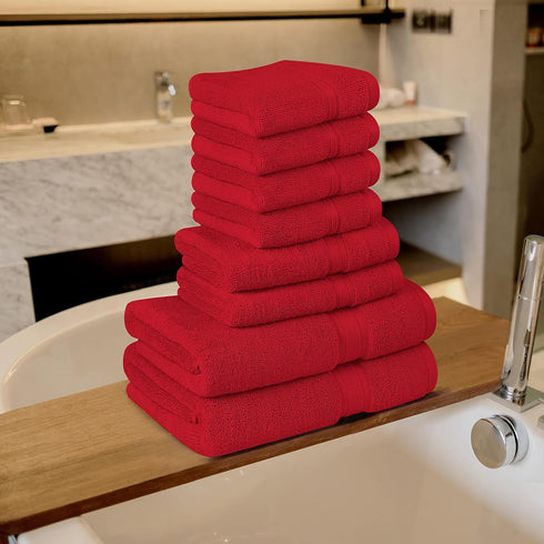 T & L Towel and Linen Mart Sets, 2 2 4 2 600 (8 Pack) Towel and Linen Mart Burgundy Towel Bath Towels Hand Towels
