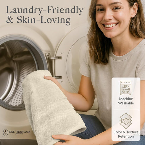 Set 600 6-Piece Set 3 2 2 2 Set Premium Staple Cotton Bathroom Towel - Beige GSM Luxury Bath Towel Stripe - Bath