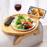 Couch Arm Tray Table, Bamboo Clip-on Couch Arm Tray with 360 Phone