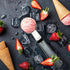 Tuneijue (1p-silver) Premium Ice Cream Scoop, Stainless Steel Ice Scoop with Trigger & Ergonomic Handle - One-Push