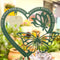 Memorial Decorative Plaque, Heart-Shape Butterfly, Sympathy Gift for Loss of Mother or Father, Metal, 7.9 x 5.9 inches