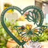 Memorial Decorative Plaque, Heart-Shape Butterfly, Sympathy Gift for Loss of Mother or Father, Metal, 7.9 x 5.9 inches