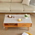 20x64 Inch SIELUNO Rustic Farmhouse Rectangle Coffee Table Cover - Cotton Linen Waterproof Cloth With Pockets