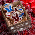Namalu Christmas Hot Cocoa Bar Storage Box Wooden Crate with Handles Hot Cocoa Decorative Rustic Farmhouse Wood Basket