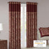 Madison Park Aubrey 2 Panel Curtain, Faux Silk Paisley Jacquard, Rod Pocket, Room Darkening Drape, 2-PK 50x95, Burgundy