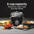 6 (3 (37510) Proctor Silex Rice Cooker & Food Steamer, Cups Cooked Cups Uncooked), Includes Steam and Rinsing Basket