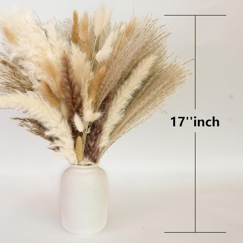 CKBT 610 PCS Dried Pampas Grass Decor, Dried Flower Bouquets for Wedding, Home, Centerpiece Table, Modern Home, Western