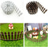 Woohome 35 Inch Miniature Fairy Garden Fence, 4 PCS DIY Wood Picket Fence Ornament for Garden