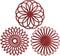 Smithcraft Silicone Trivets for Hot Dishes, Heat Resistant Mats for Kitchen Decor, Round Trivets Set of 3, Merlot Red