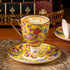 KAMMAK Set 2, 7oz (622N) Tea Cups and Saucers of Porcelain Coffee Cups, Stackable Espresso Mugs, Ceramic Demitasse