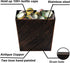 Rustic Beer Cap Catcher Wall Mount - Stainless Steel Bottle Top Bucket with Drainage (Antique Copper)
